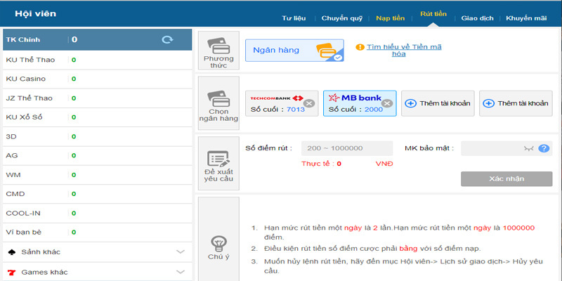 Nạp Tiền Thao Tác Đơn Giản, Tiền Vào Tài Khoản Tức Thì Cùng Ku Casino